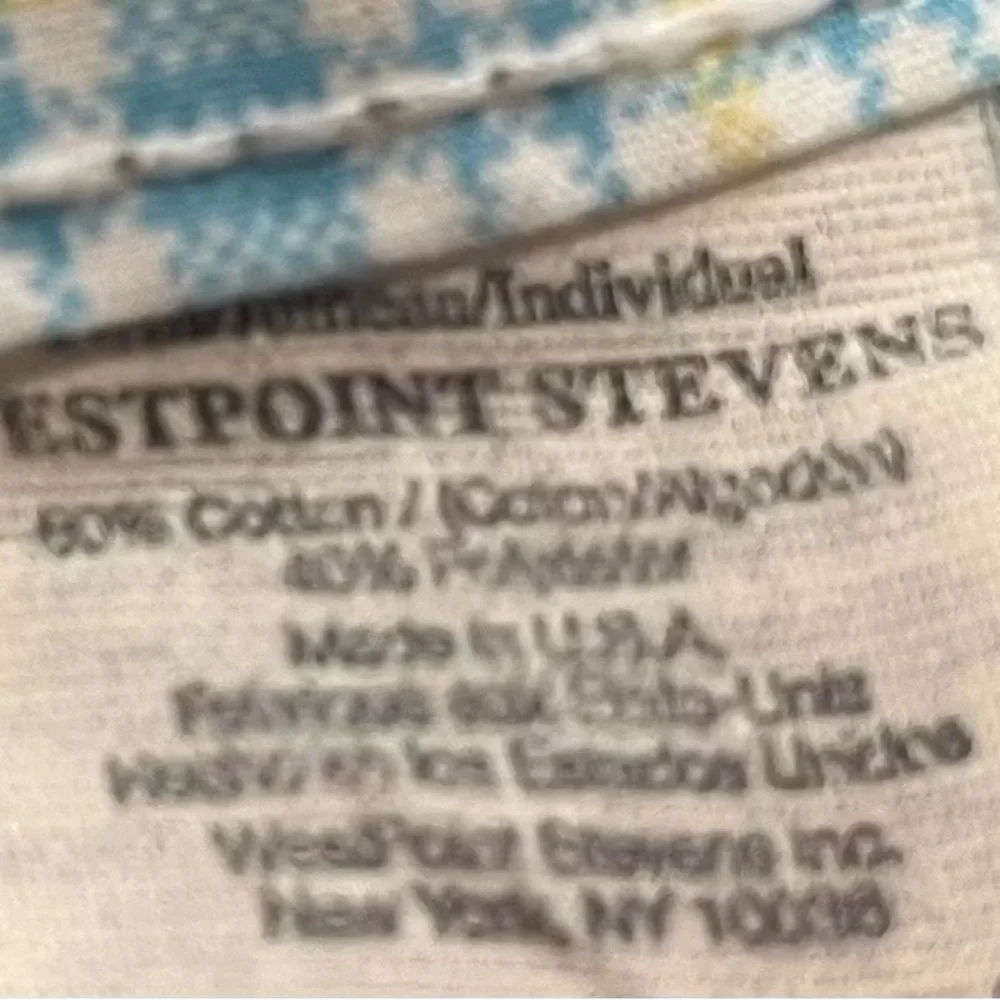Vintage Westpoint Steven’s Plaid Flat Sheet/ fabric
